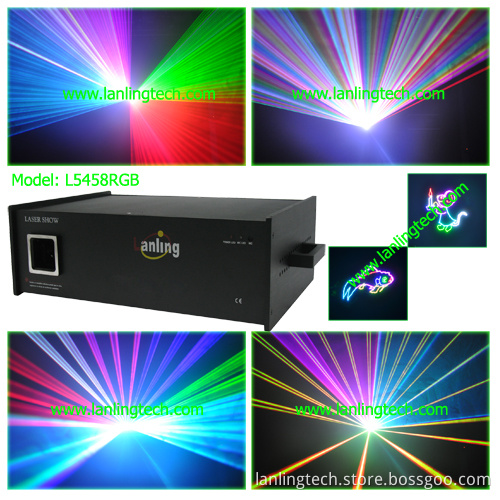 5W RGB Full Color Animation Laser Light 5000mw Ilda Cartoon Stage Lighting 40k